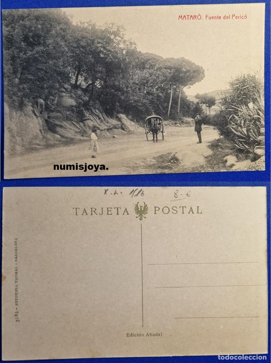 Postales: Postal de MATAR&Oacute; (Espa&ntilde;a) a&ntilde;o 1910. FUENTE DEL PERICO. Fot. THOMAS.
