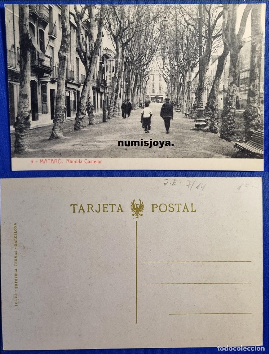 Postales: Postal de MATAR&Oacute; (Espa&ntilde;a) a&ntilde;o 1910. RAMBLA CASTELAR. Fot. THOMAS.