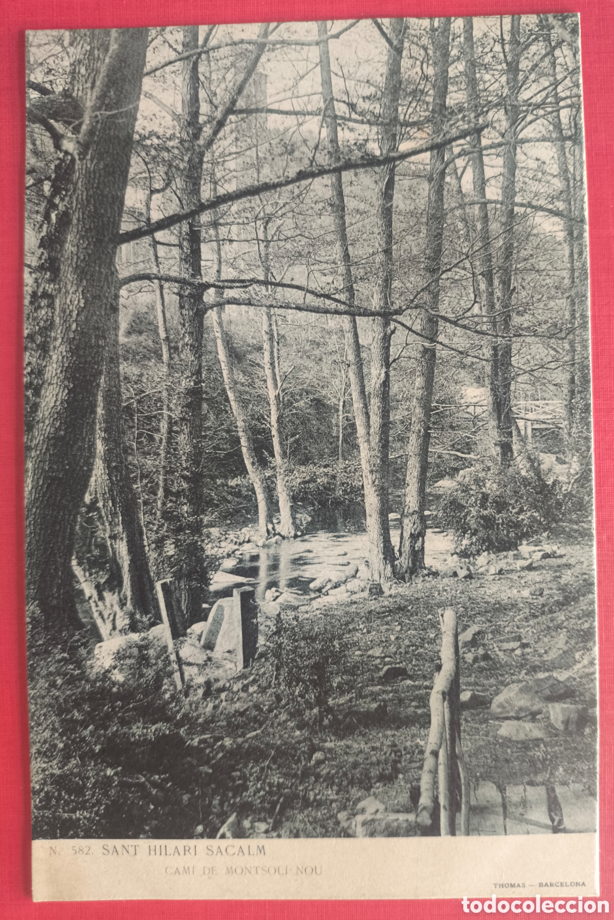 Postales: SANT HILARI DE SACALM CAM&Iacute; MONTSOLI NOU POSTAL FOTOTIPIA LUIS BARTRINA C. 1915