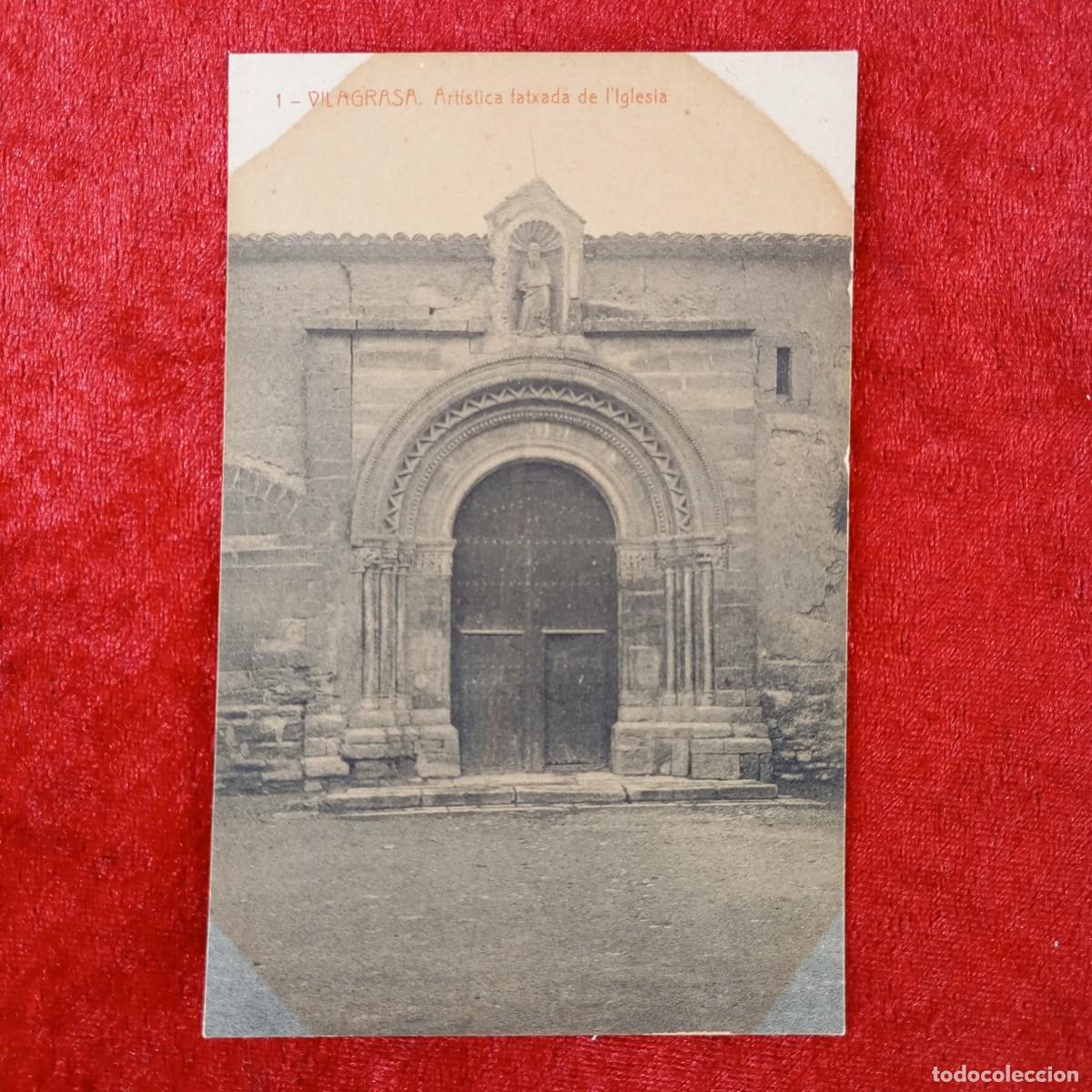 Postales: POSTAL - VILAGRASA - ART&Iacute;STICA FATXADA DE L'IGLESIA - 1 - THOMAS - RAR&Iacute;SIMA / 2073