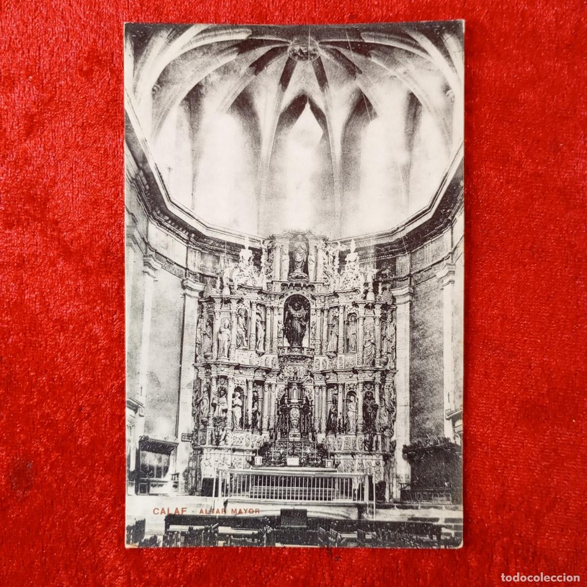 Postales: POSTAL - CALAF - ALTAR MAYOR - CROMOS FRIEDRICHS - BARCELONA - RAR&Iacute;SIMA / 2208