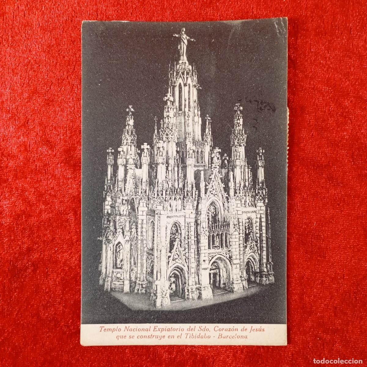 Postales: POSTAL - TEMPLO NACIONAL EXPIATORIO DEL SDO. CORAZ&Oacute;N DE JES&Uacute;S - TIBIDABO - RAR&Iacute;SIMA / 2239