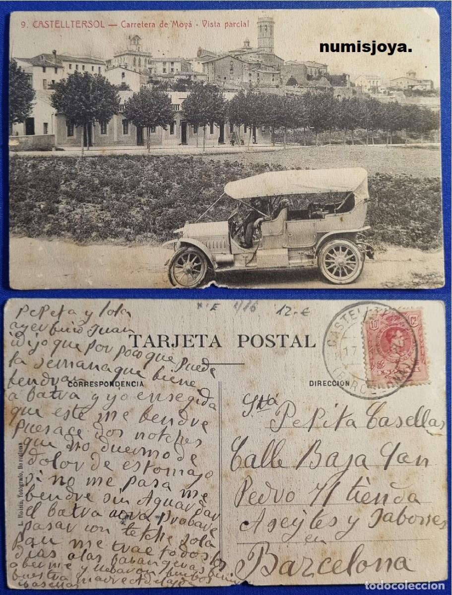 Postales: Postal CASTELLTERSOL (Espa&ntilde;a) a&ntilde;o 1910. Carretera de Moy&aacute; - Vista parcial. Escrita en 1913. RARA.
