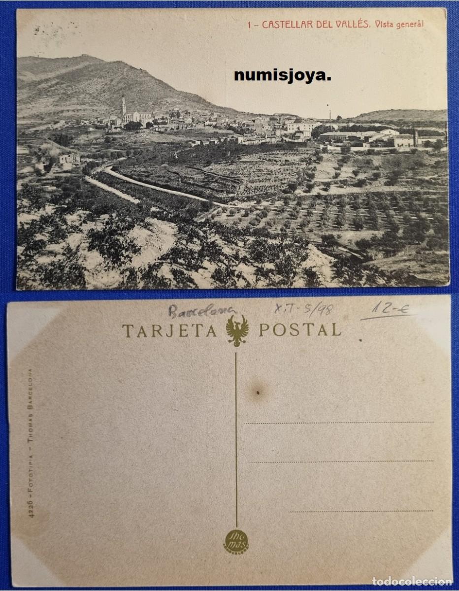 Postales: Postal CASTELLAR DEL VALLES (Espa&ntilde;a) a&ntilde;o 1910. VISTA GENERAL. Fot. THOMAS.