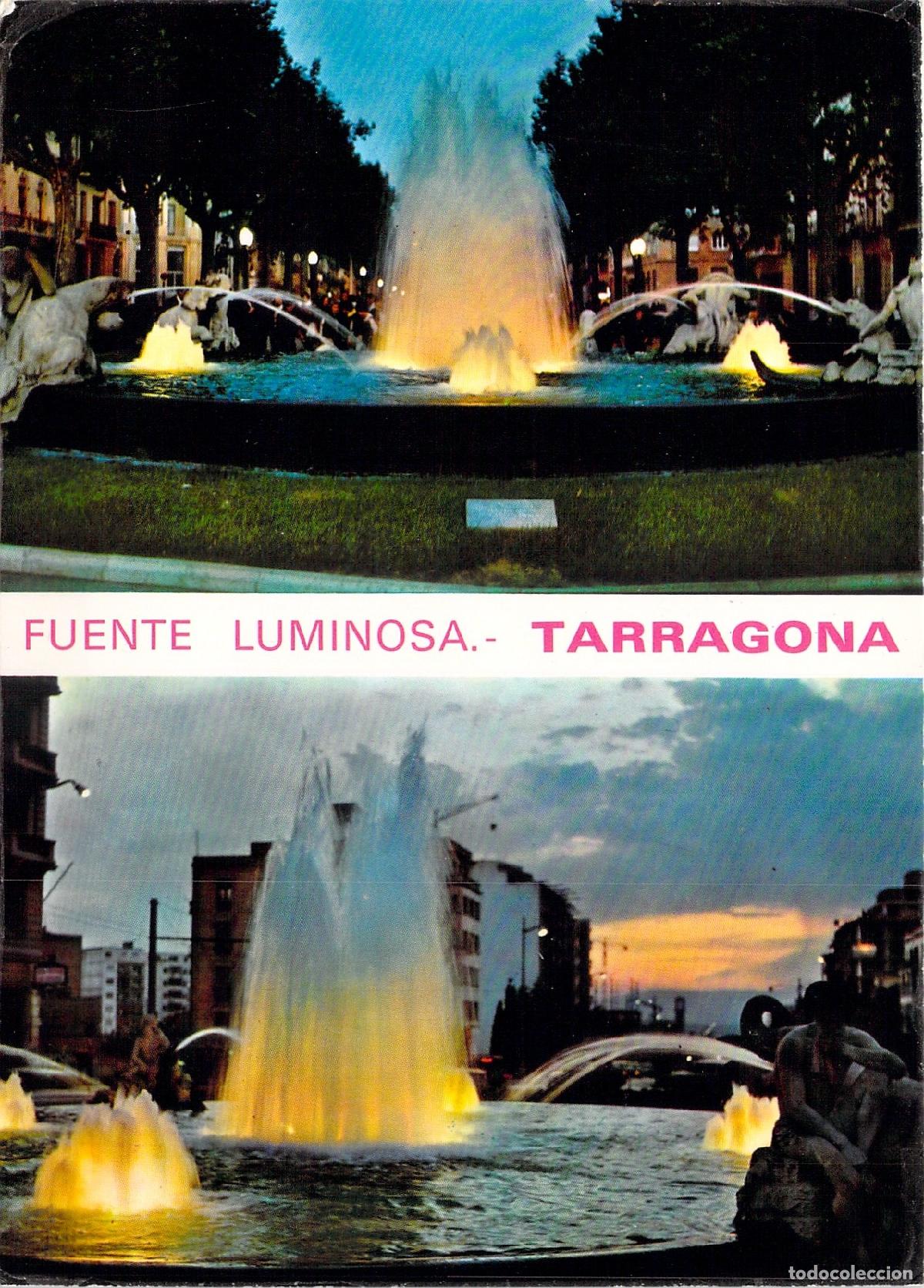 Postales: Postal de la Fuente Luminosa de Tarragona