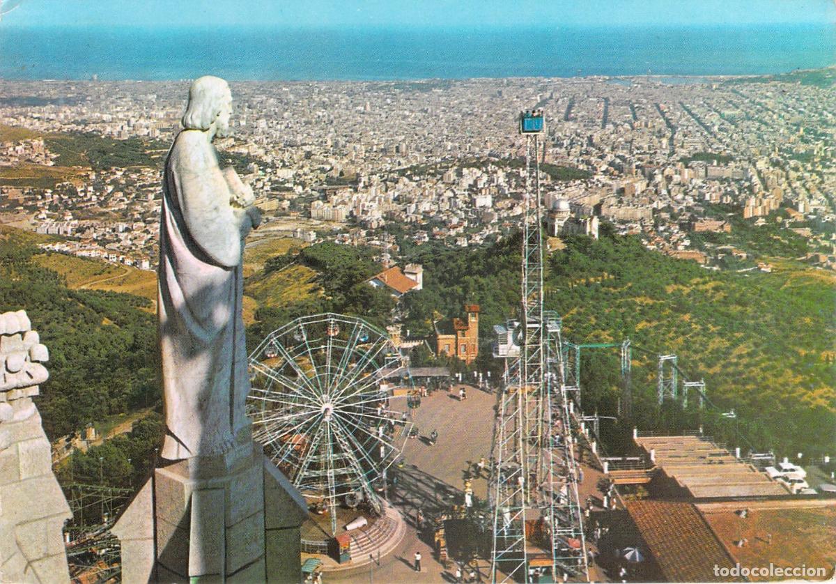 Postales: Postal de Barcelona vista general desde el Tibidabo