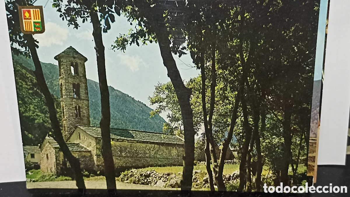 Postales: Andorra vais de Andorra Santa Coloma milenari Campanar rom&aacute;nica