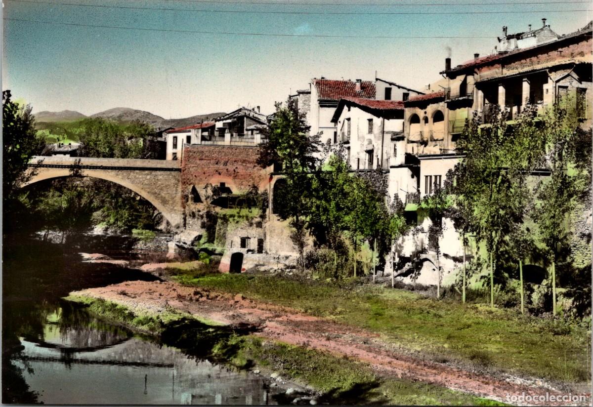 Postales: Ripoll - Puente del Arrabal - Ex. Imp. Santa Mar&iacute;a 1 - Coloreada - 148x101mm