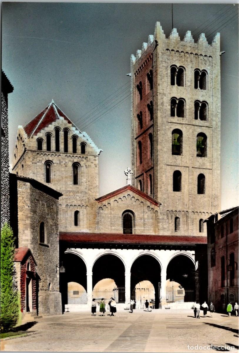 Postales: Ripoll - Monasterio de Santa Mar&iacute;a - Ex. Imp. Santa Mar&iacute;a 6 - Coloreada - 148x101mm