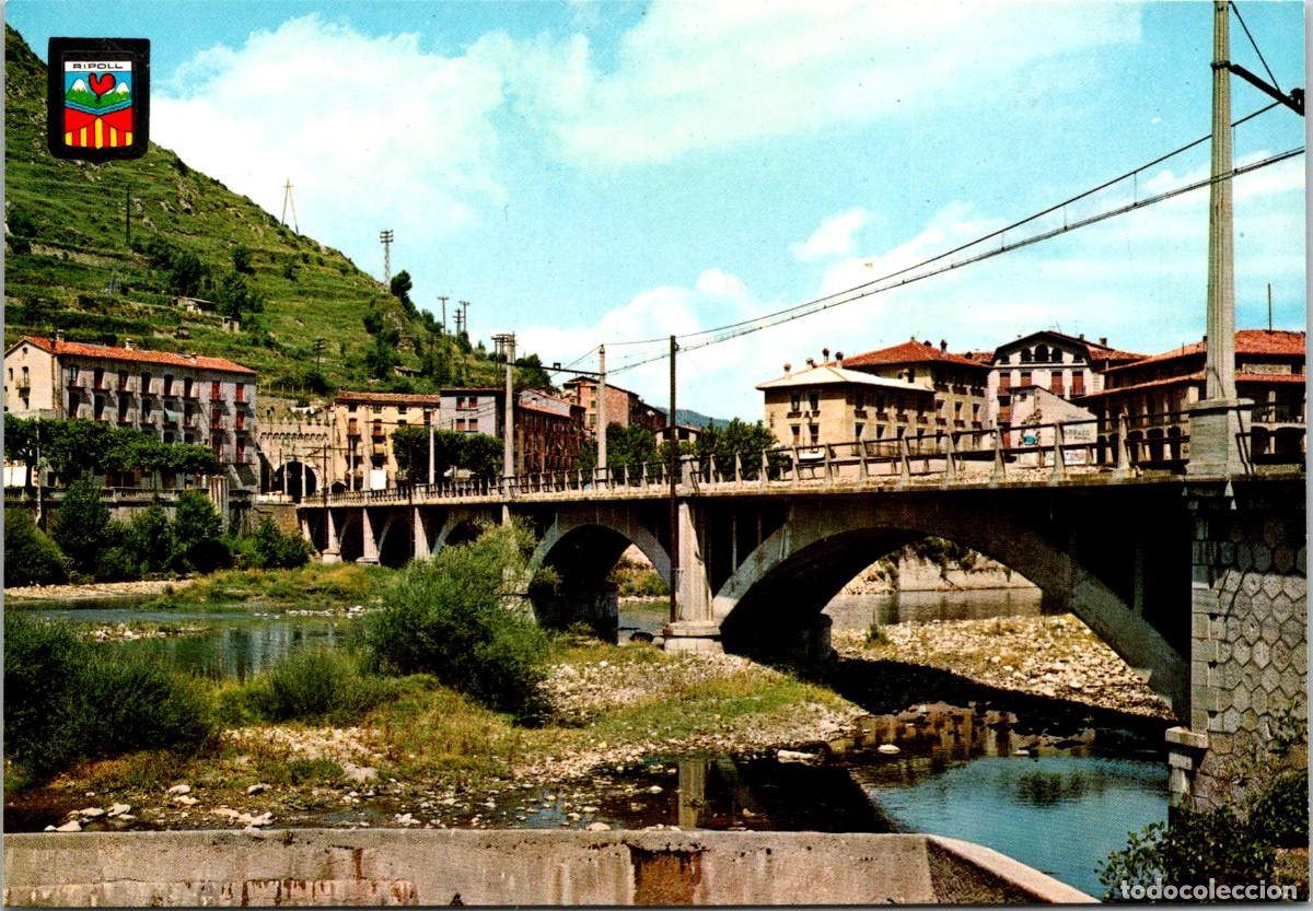 Postales: Ripoll - Pont FF.CC. Barcelona a Puigcerd&agrave; - FISA 2249 - 148x103mm