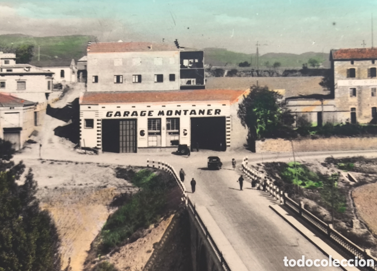 Postales: SOLSONA GARATGE MONTANER CTRA. MANRESA PONT POSTAL FOTOGR&Aacute;FICA COLOREADA LLEIDA C. 1965
