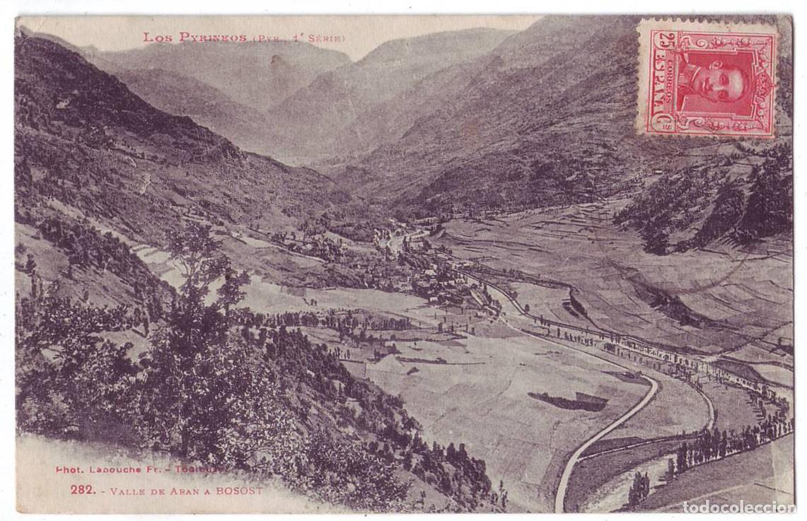 Postales: Valle de Ar&aacute;n (L&eacute;rida): A Bosost. Labouche Fr. Circulada (A&ntilde;os 20)