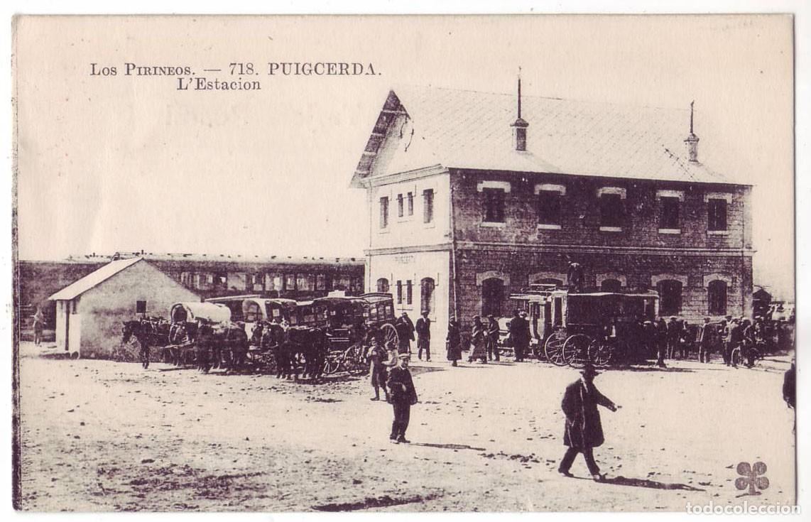 Postales: Puigcerd&aacute; (Gerona): La Estaci&oacute;n. M.T.I.L. Circulada (A&ntilde;os 20)