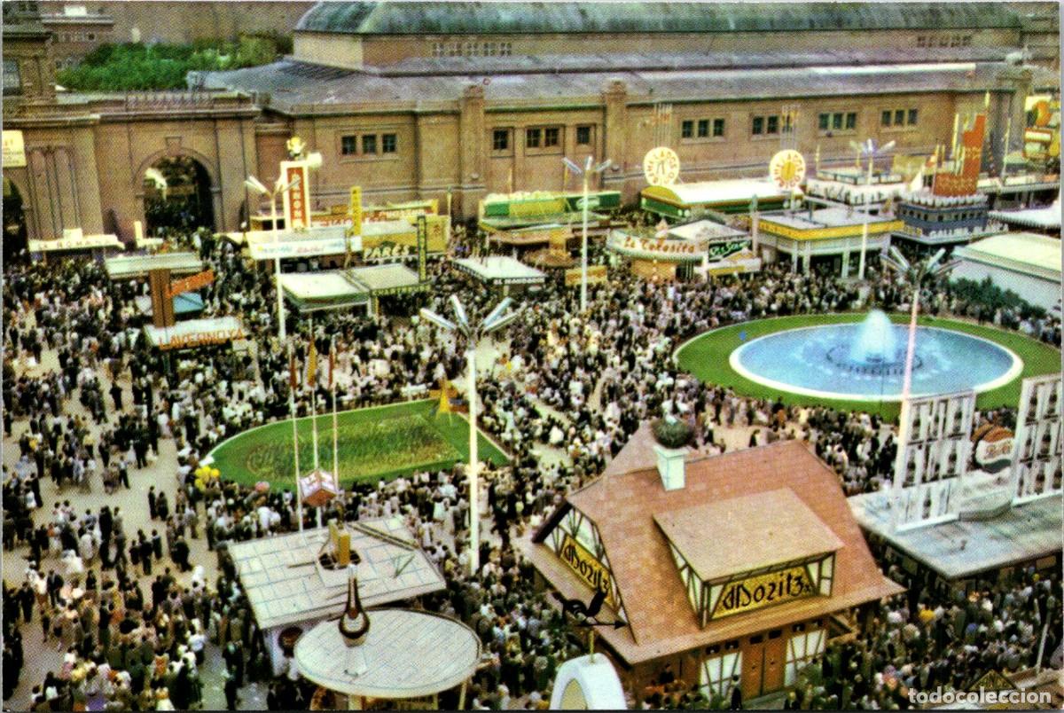 Postales: Barcelona - Feria Internacional de Muestras - Plaza Universo - Moritz - Calisay - Pepsi