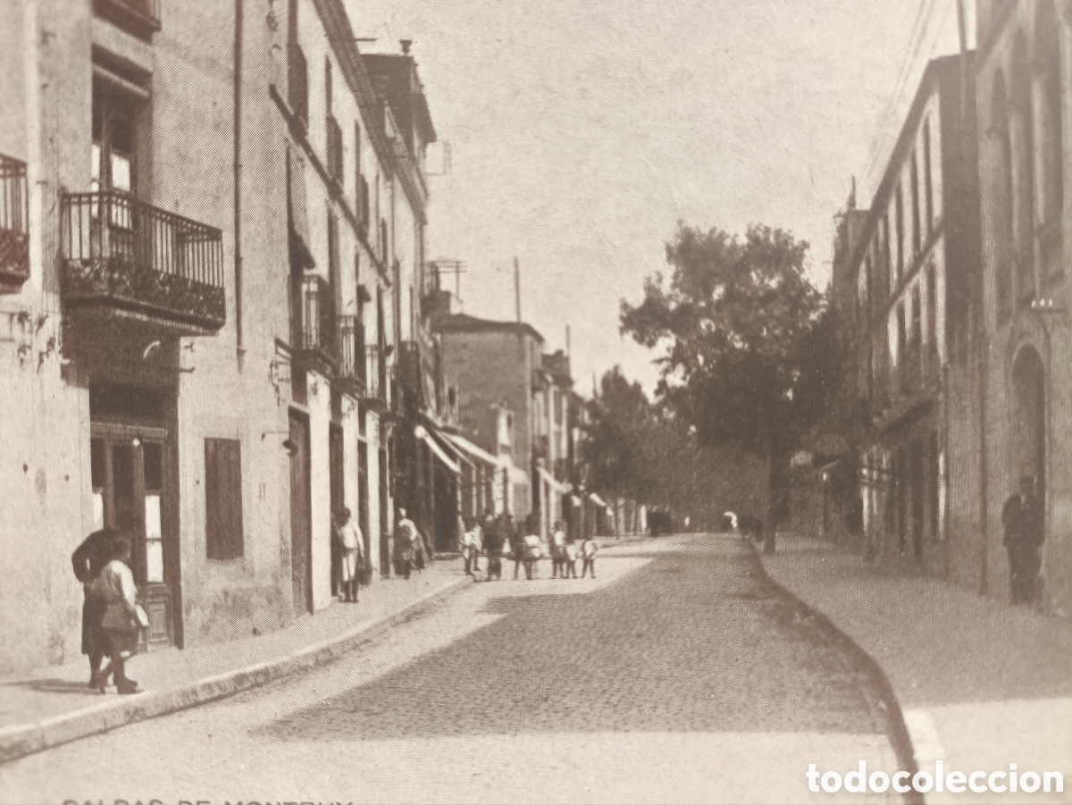 Postales: CALDES DE MONTBUI CARRER P&Iacute; I MARGALL POSTAL ANIMADA C. 1940
