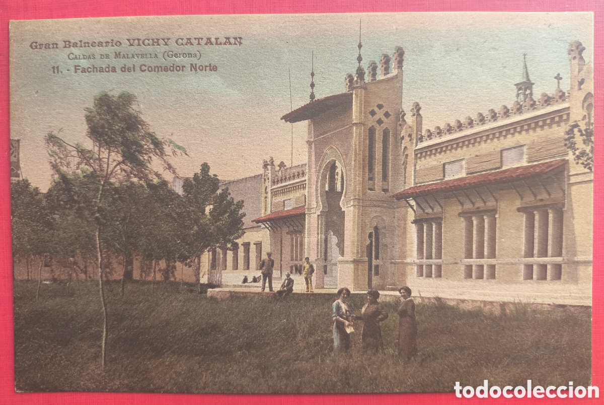 Postales: VICHY CATALAN CALDES DE MALAVELLA BALNEARI POSTAL A COLOR C. 1920