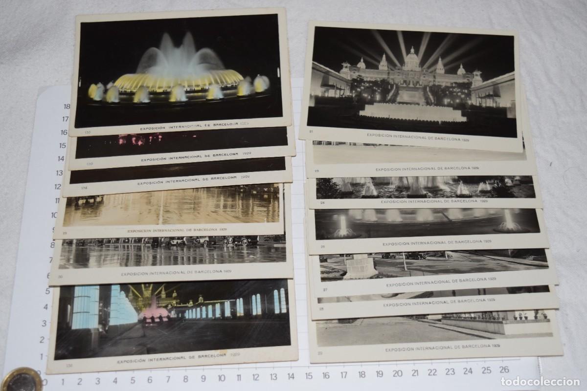 Postales: EXPOSICI&Oacute;N INTERNACIONAL de BARCELONA 1929 - Lote 13 postales, en B/N brillo - &iexcl;Mira fotos/detalles!