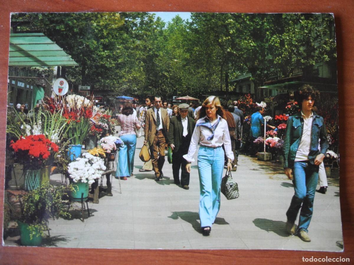 Postales: Barcelona. Rambla de las flores. Ed. Perla n. 2792. Circulada.