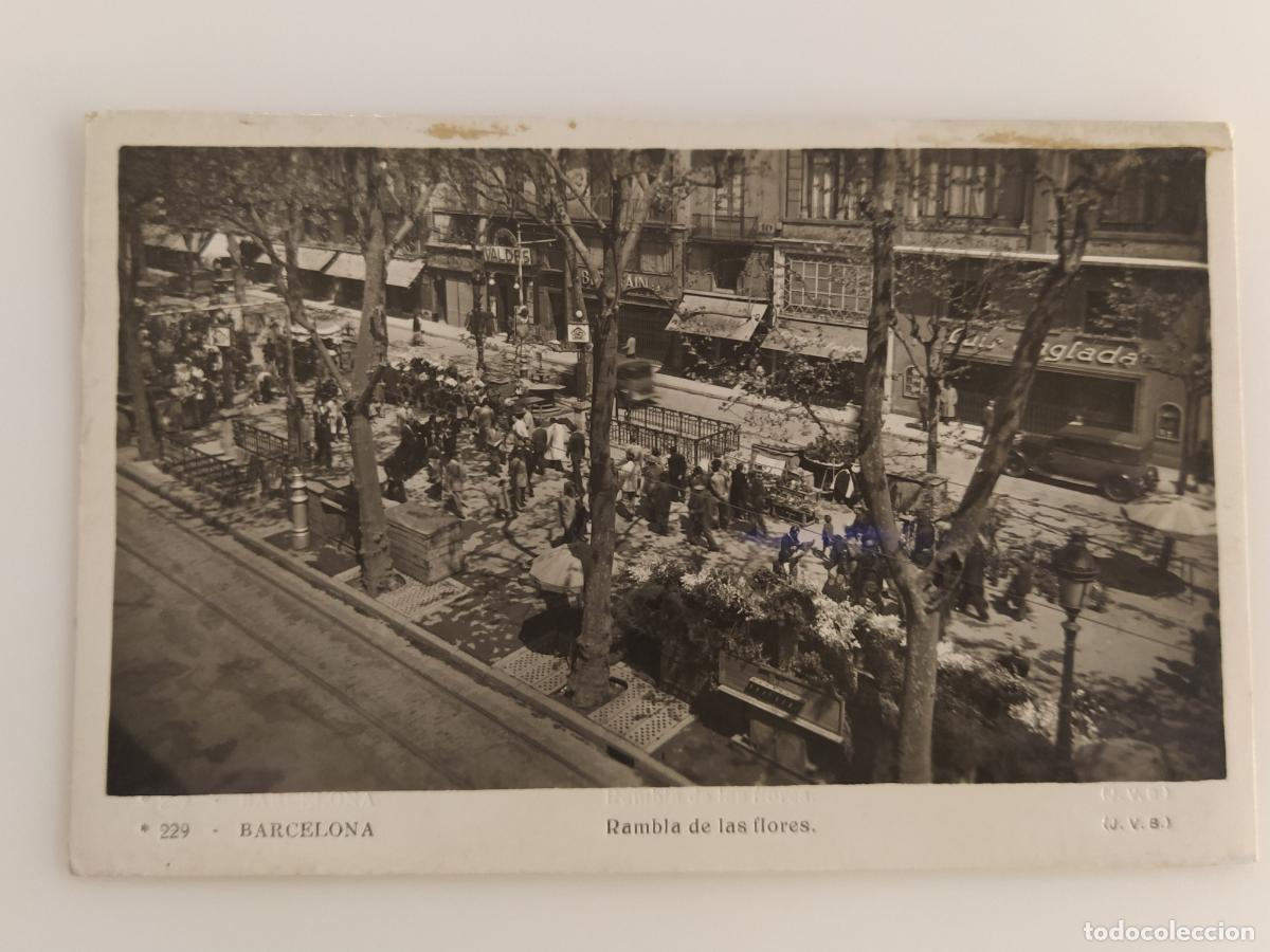 Postales: BARCELONA - RAMBLA DE LAS FLORES - FOTOGRAFICA J.V.B. -229- POSTAL ANTIGUA -(116.321)