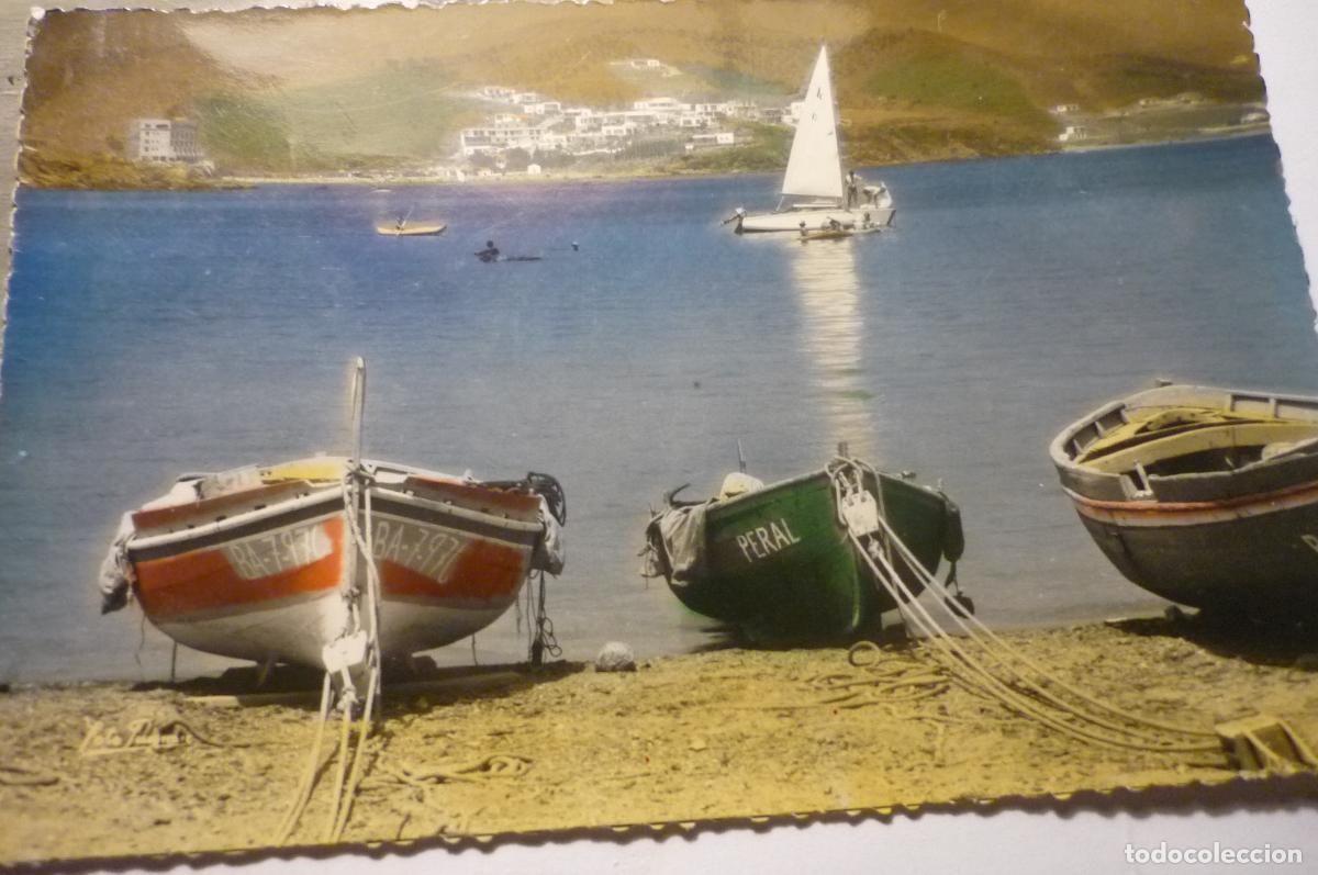 Postales: postal cala grifeu desde llansa coloreada escrita cm