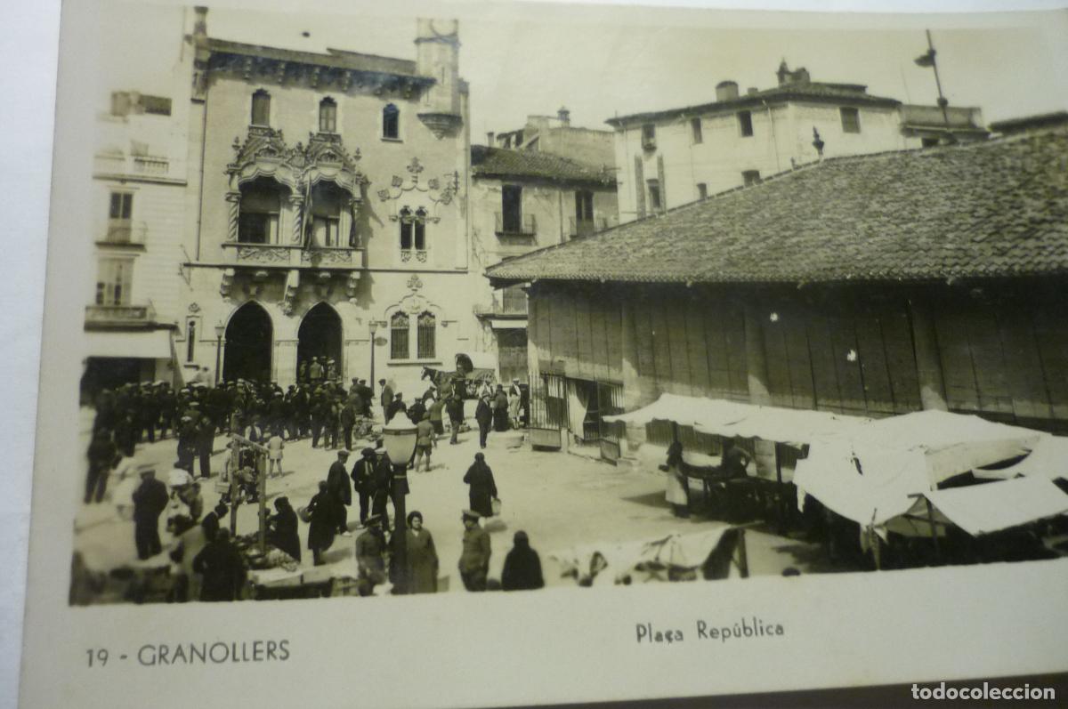 Postales: posta granollers pl.republica,.escrita 1938,..cm