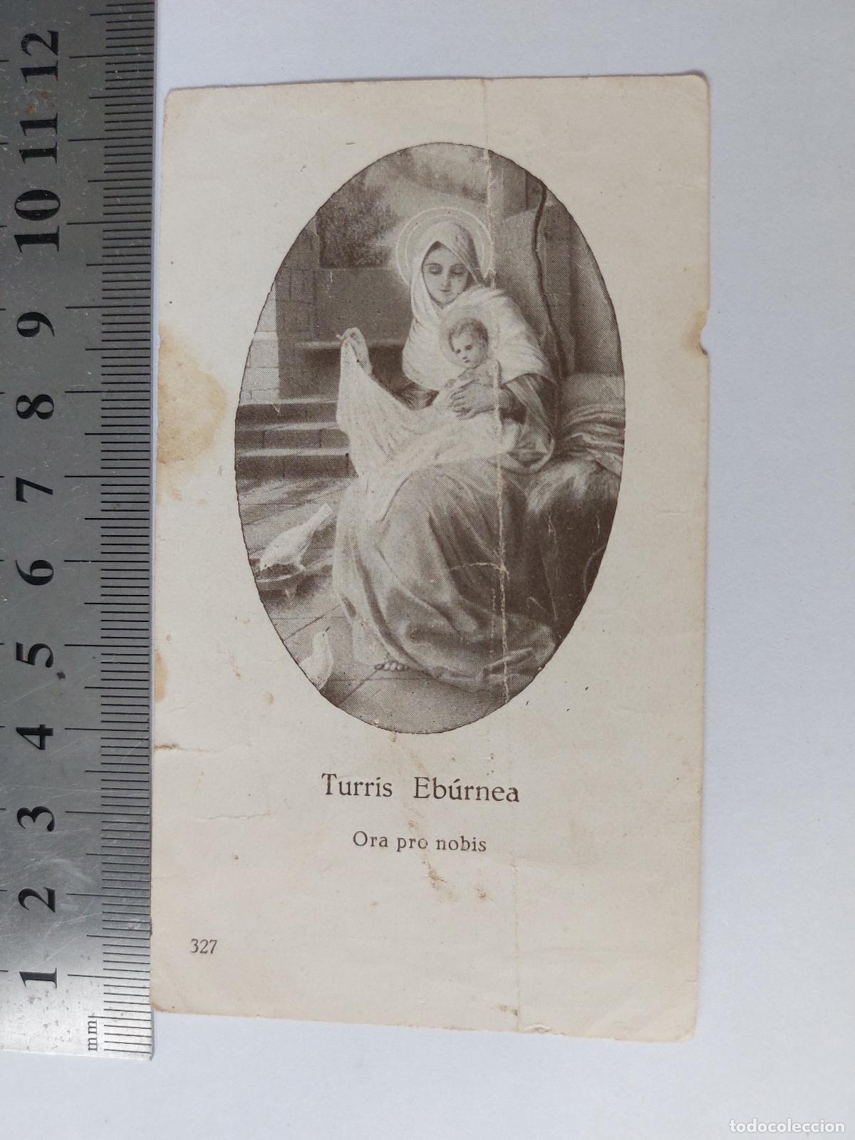 Postales: Estampa Devocional Mar&iacute;a al cel gu&iacute;a Turris Eburnea Barcelona