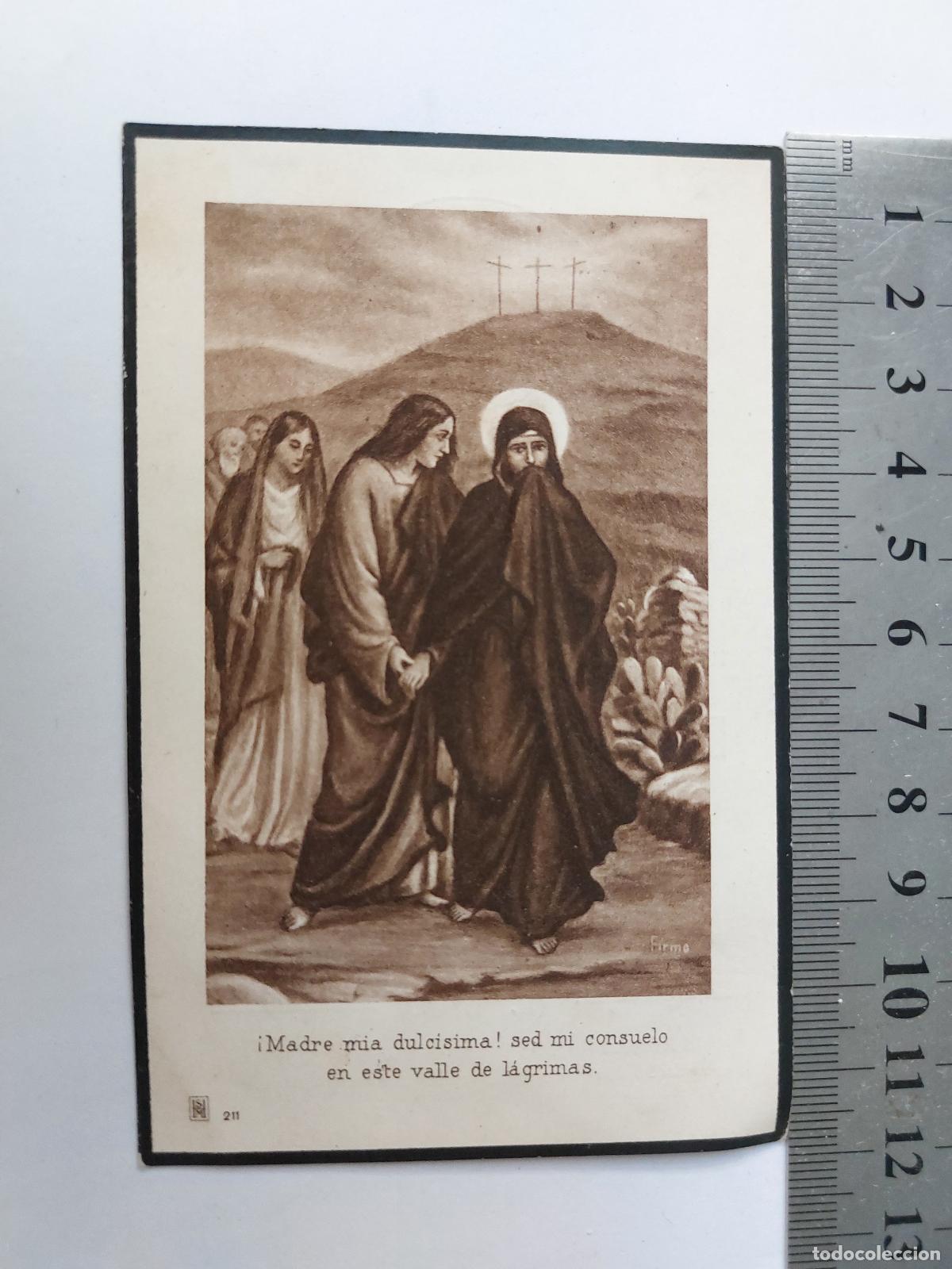 Postales: Estampa de recordatorio f&uacute;nebre Francisco Mestre Montaner