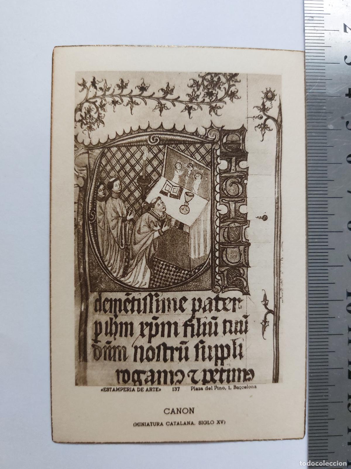 Postales: Estampa de recuerdo de primera misa en Barcelona