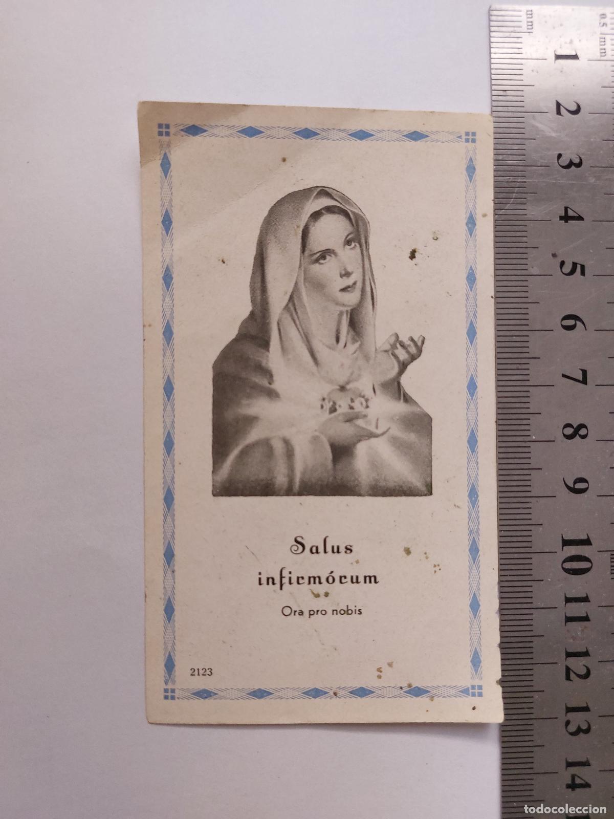 Postales: Estampa religiosa de la Virgen Mar&iacute;a Salus Infirmorum