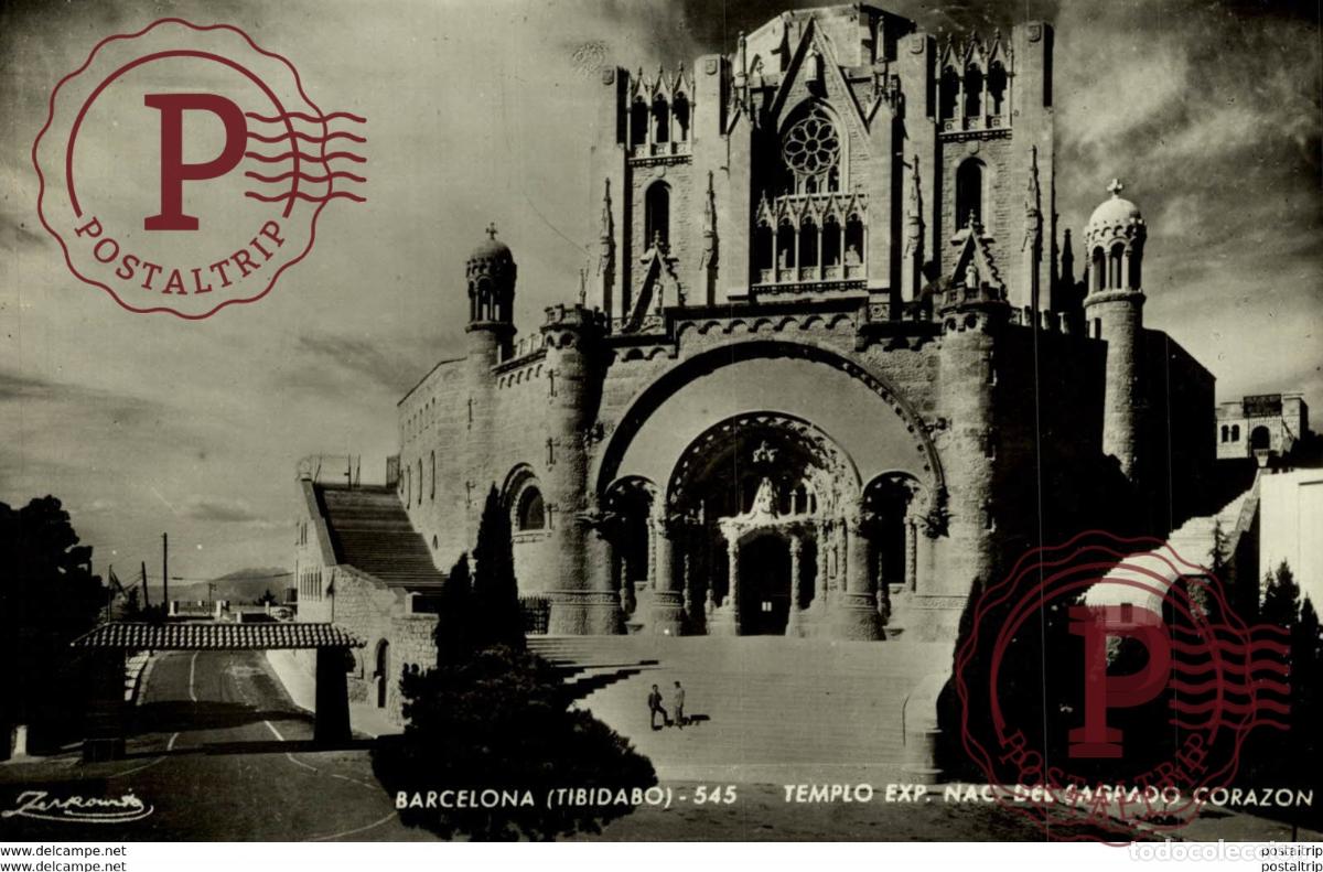 Postales: TIBIDABO, TEMPLO EXP NAC DEL SAGRADO CORAZON - BARCELONA