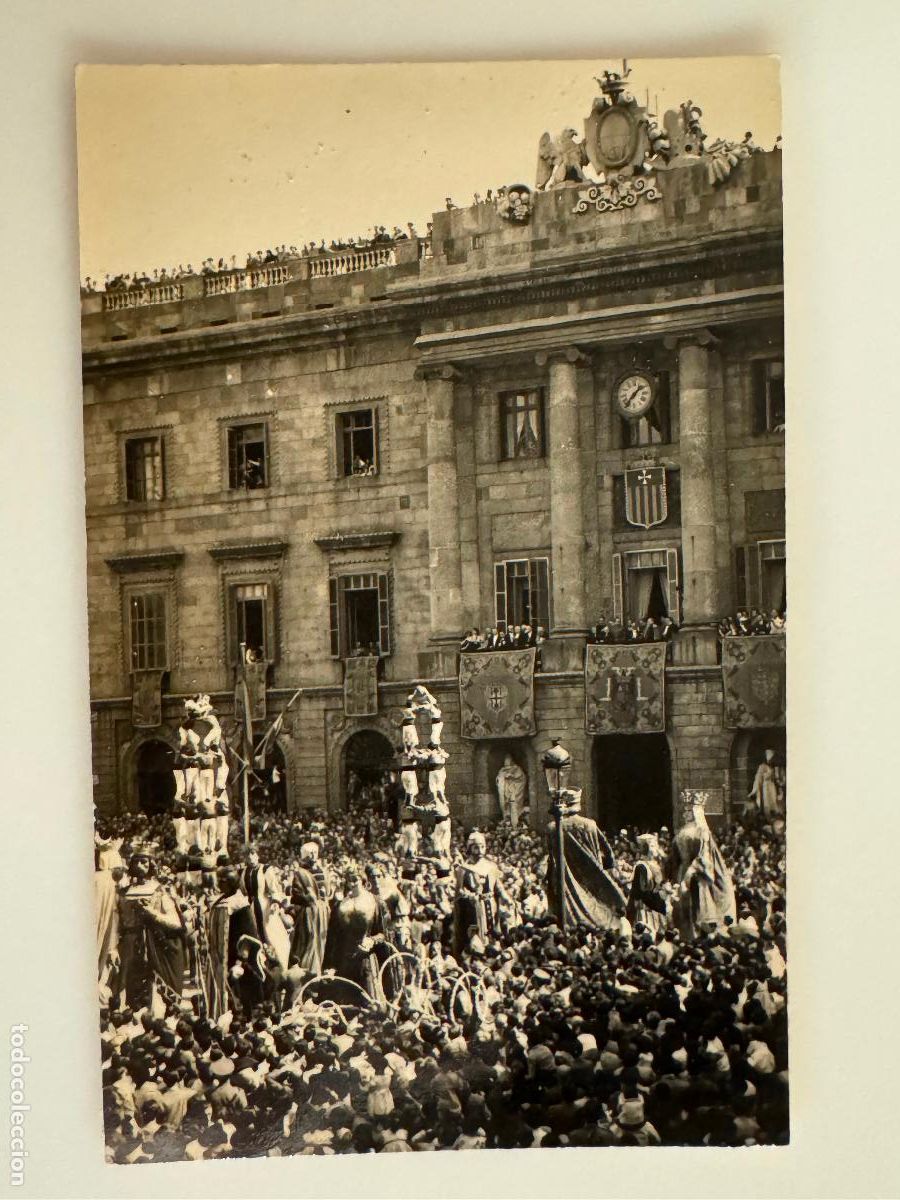Postales: BARCELONA - FESTES DE LA MERCE - CASTELLERS -ARCHIVO CUYAS - FOTOGRAFICA - POSTAL ANTIGUA -(116.417)