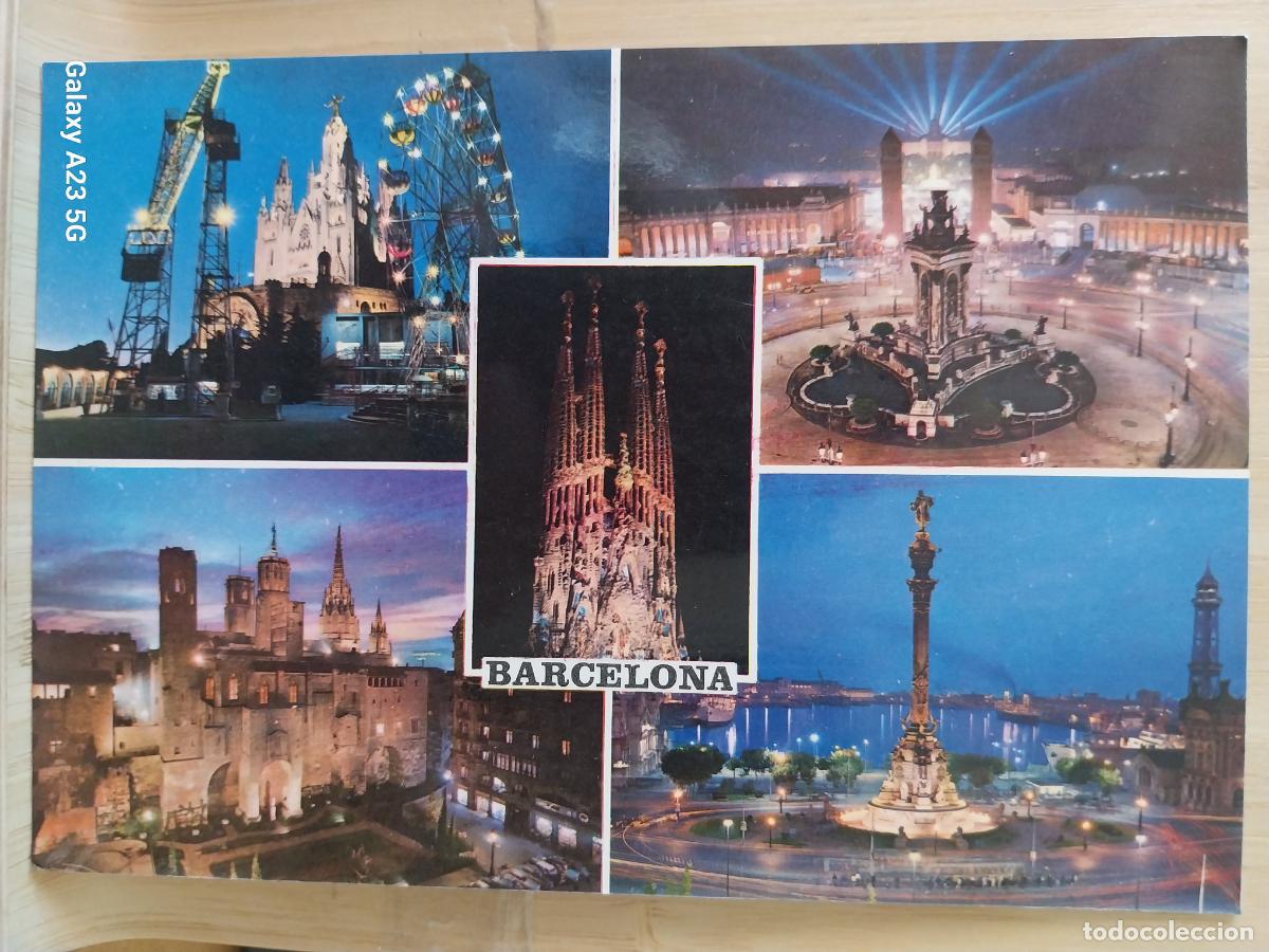 Postales: BARCELONA VISTAS NOCTURNAS ED FABREGAT 77 SC ORIGINAL