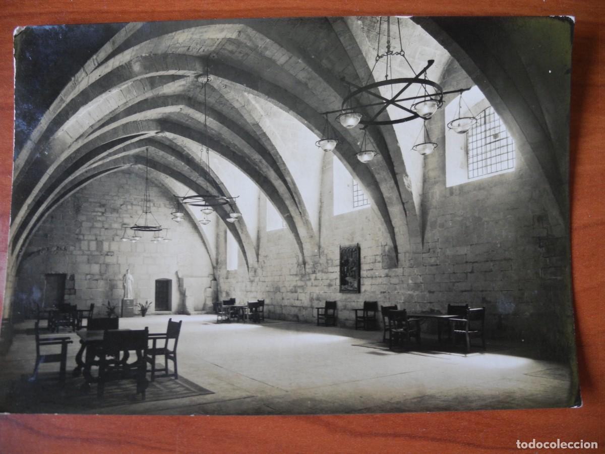 Postales: Monasterio de Poblet. El locutorio. Escrita 1957