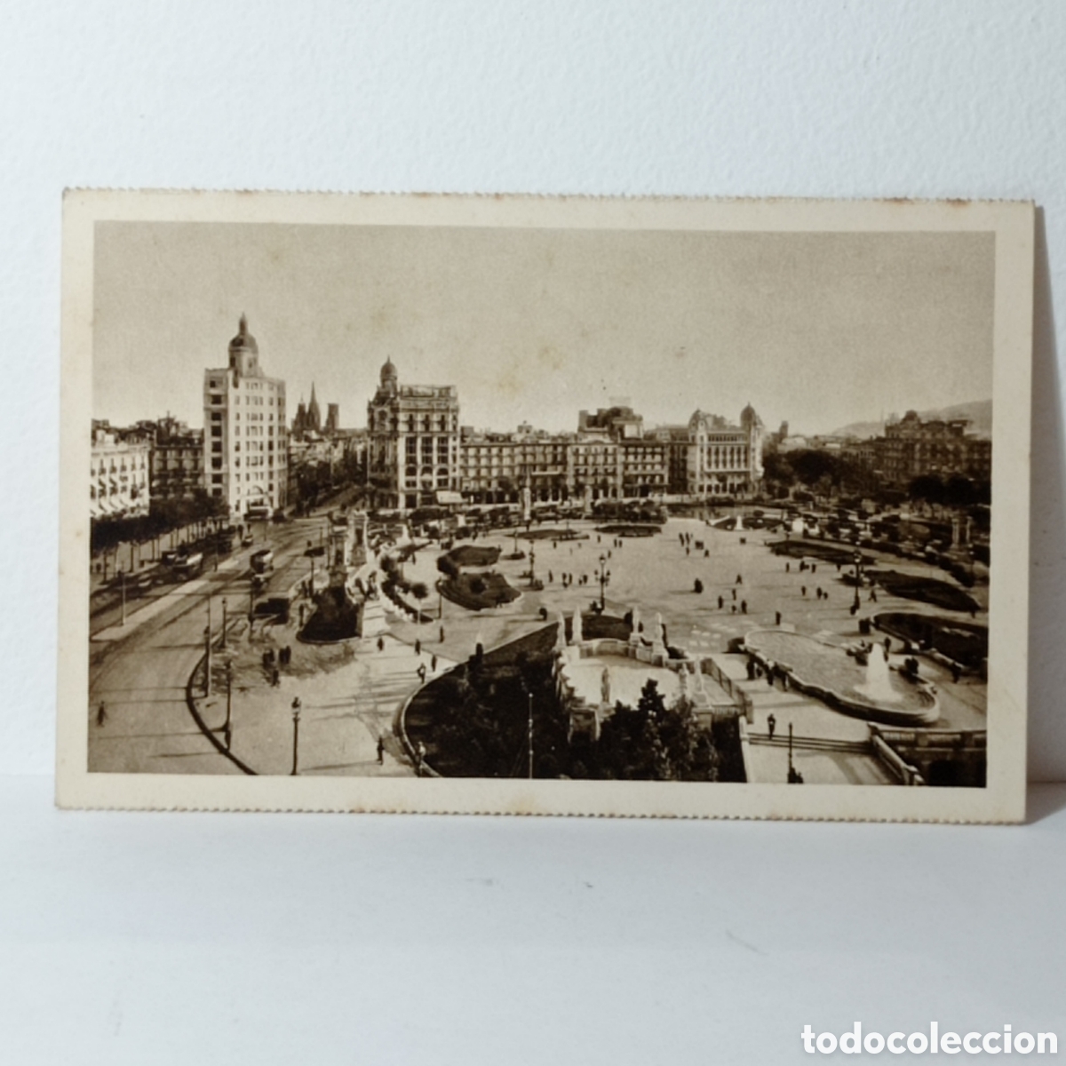 Postales: PL. CATALU&Ntilde;A, BARCELONA. NAVIGAZIONE GENERALE ITALIANA