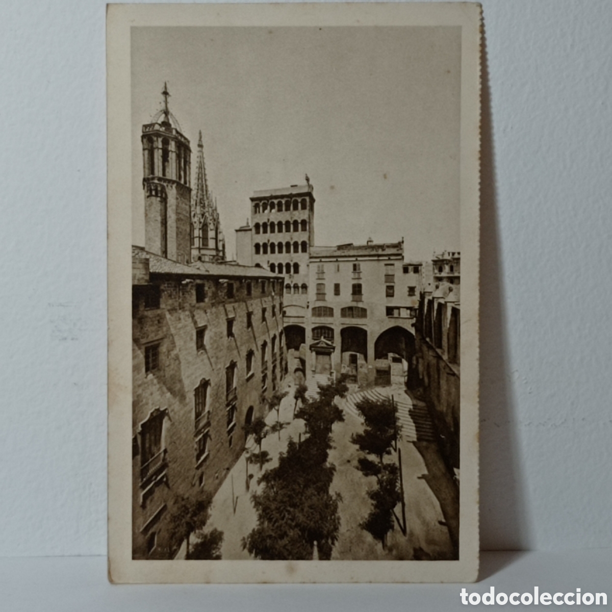 Postales: LA PLAZA DEL REY, BARCELONA. NAVIGAZIONE GENERALE ITALIANA