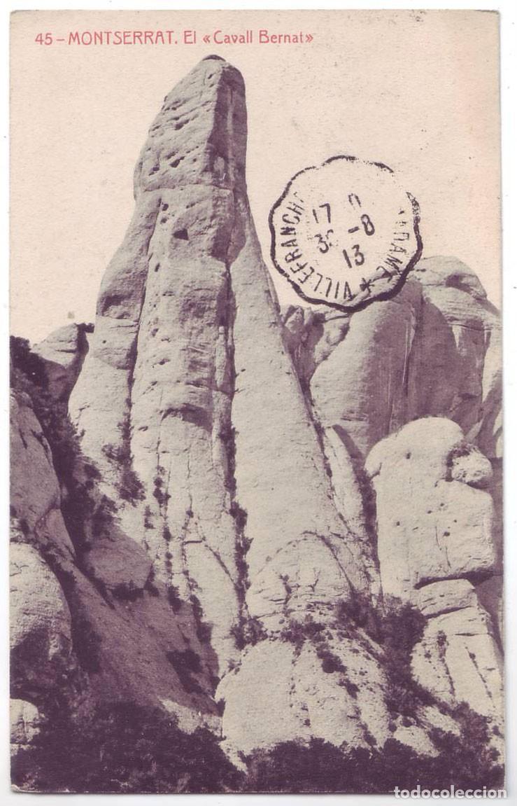 Postales: Montserrat (Barcelona). El Cavall Bernat. Fototipia Th omas. Circulada (A&ntilde;os 10)