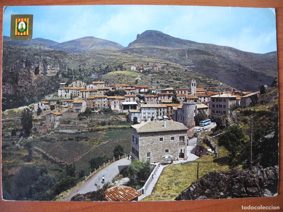 Postales: Castellar de N'Hug. Vista general. Escudo de oro n. 2257. Escrita con sello.