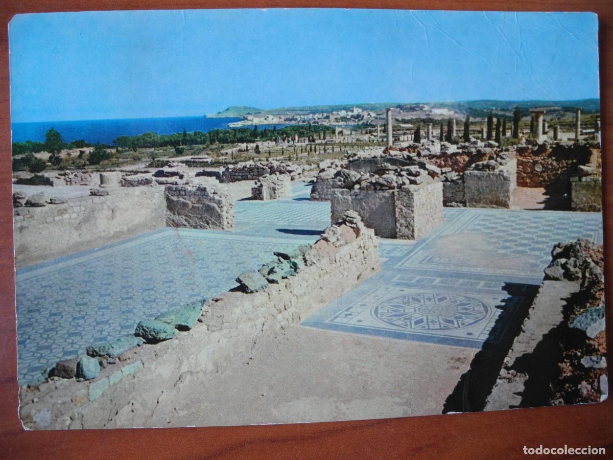 Postales: Ampurias. Mosaicos romanos. Ed. Campa&ntilde;&aacute; n. 2129. Circulada 1961.