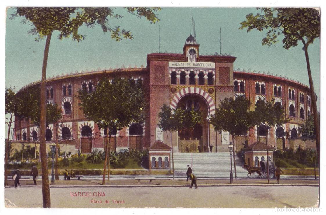 Postales: Barcelona: Plaza de Toros. Dr. Trenkler Co. Circulada (A&ntilde;os 10)