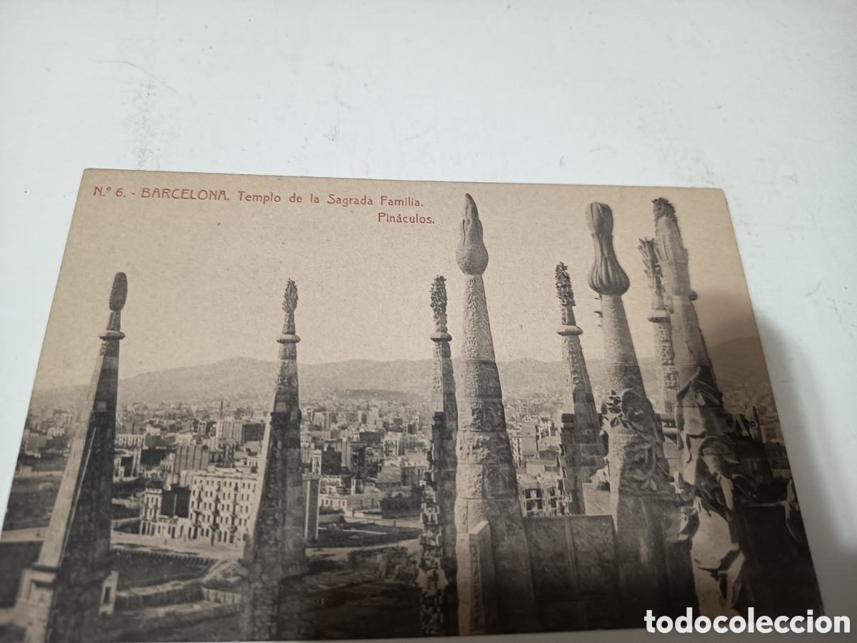 Postales: Templo de la Sagrada pin&aacute;culos Familia herederos vda Pla