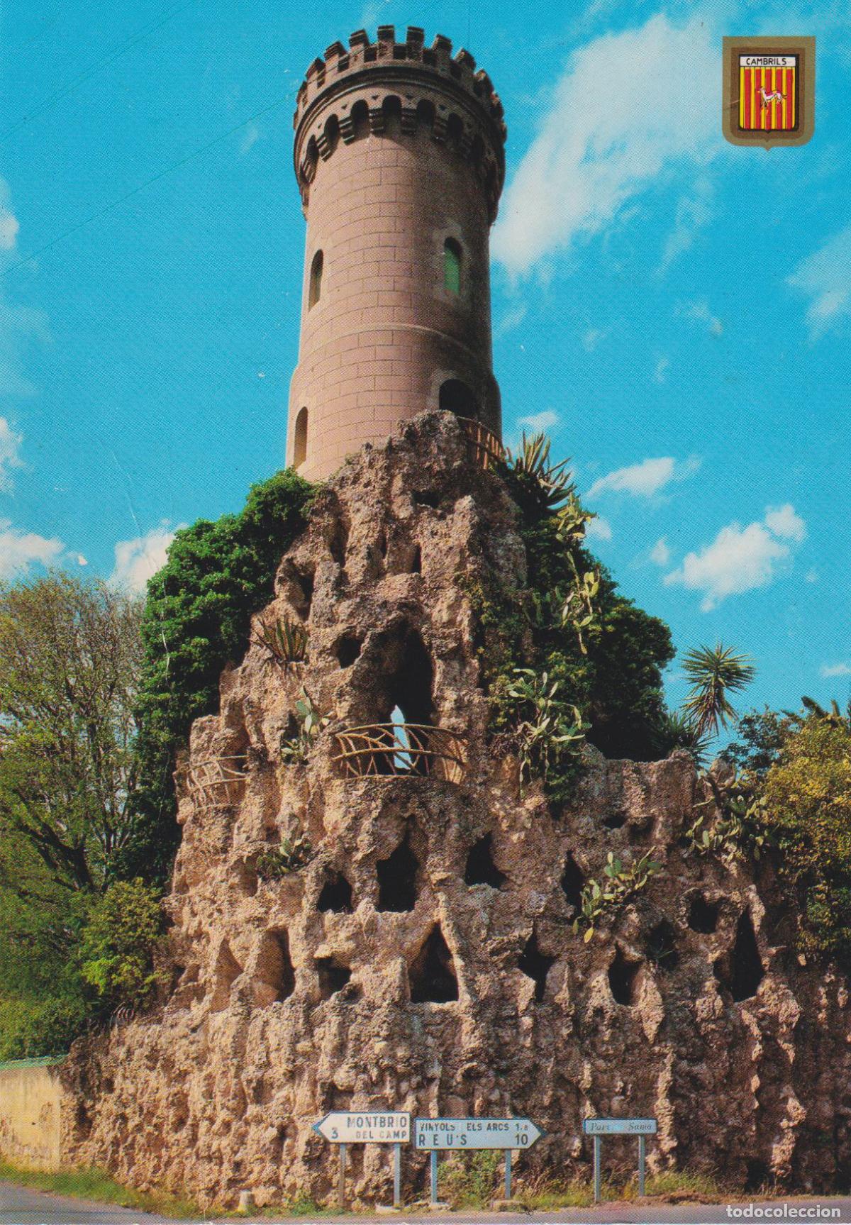 Postales: CAMBRILS (TARRAGONA) PARC SAMA, TORRE-MIRADOR - ESCUDO DE ORO N&ordm;1 - ESCRITA