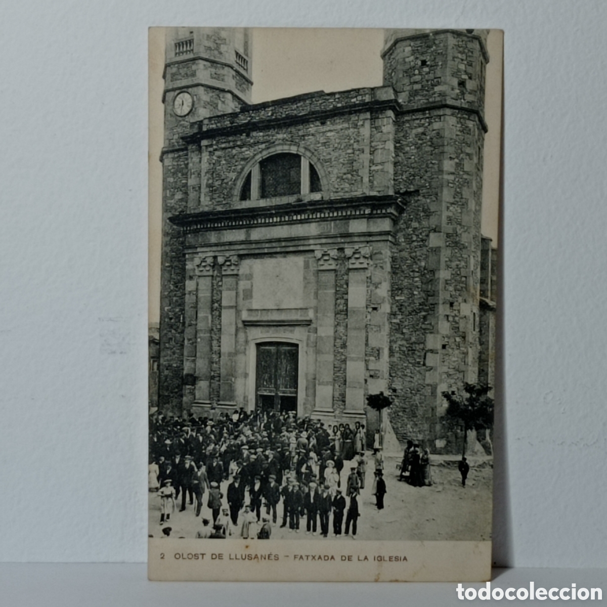 Postales: OLOST DE LLUSAN&Eacute;S, FATXADA DE LA IGLESIA