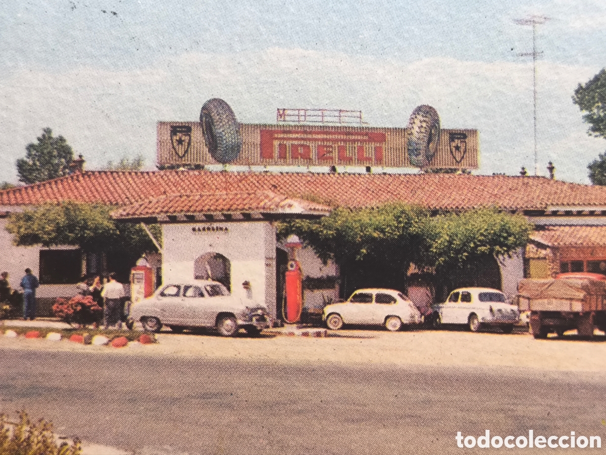 Postales: SILS HOSTAL LA SELVA PUBLICIDAD PIRELLI POSTAL A COLOR GIRONA 1962