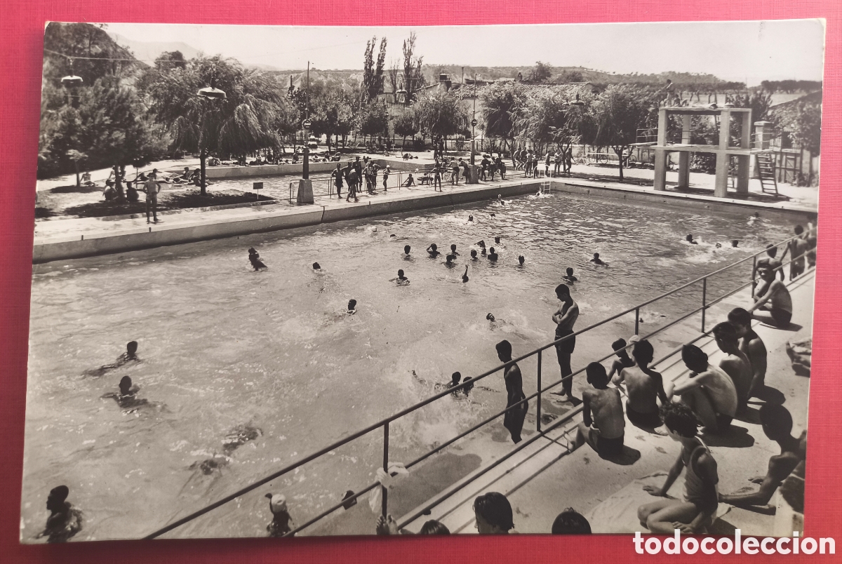 Postales: IGUALADA PISCINA POSTAL FOTOGR&Aacute;FICA ANIMADA ANOIA C. 1960