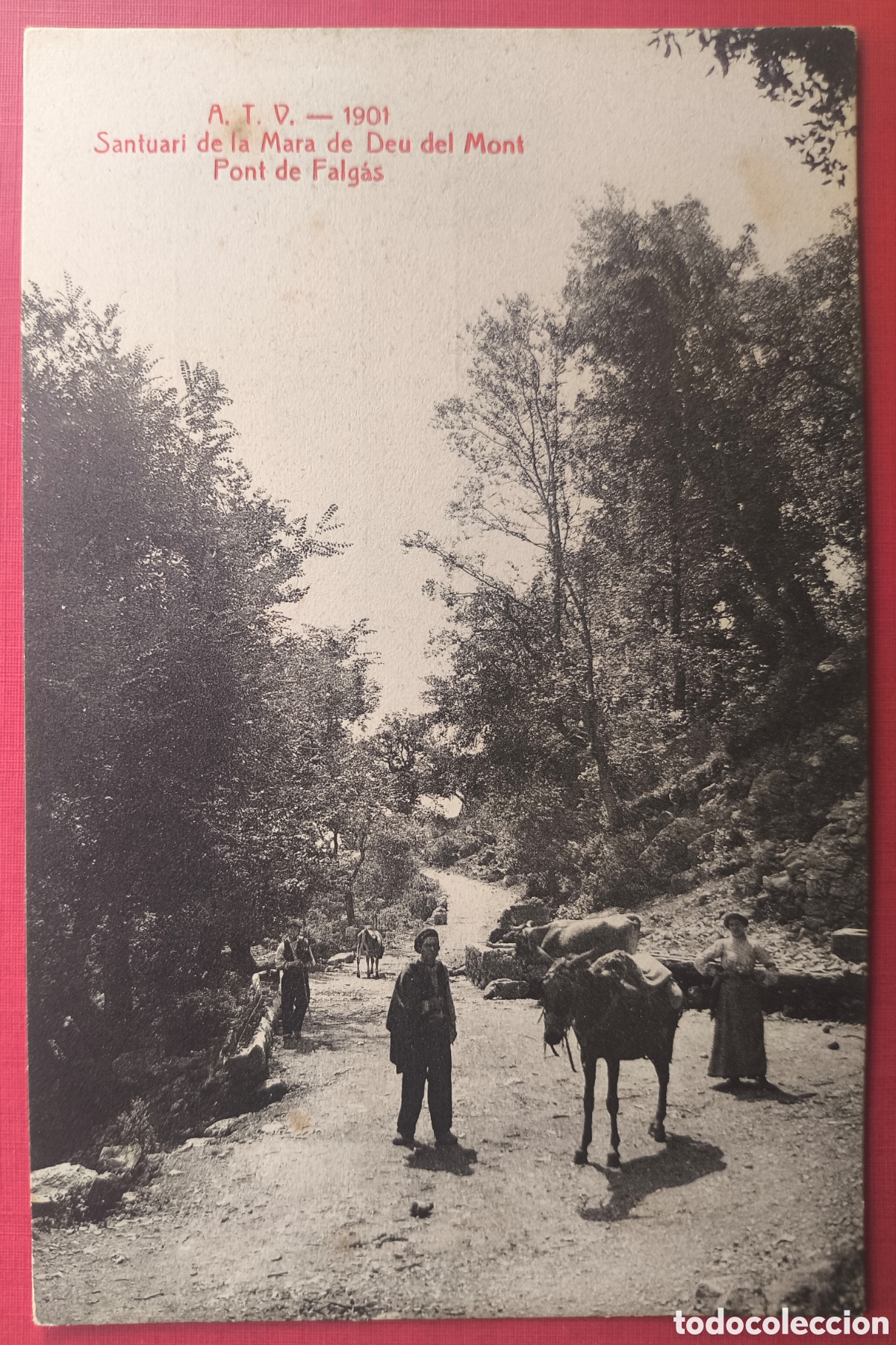 Postales: LA POBLA DE LILLET FALGARS SANTUARI POSTAL ANIMADA FOTOTIPIA A.T.V. BERGUED&Agrave; C. 1915