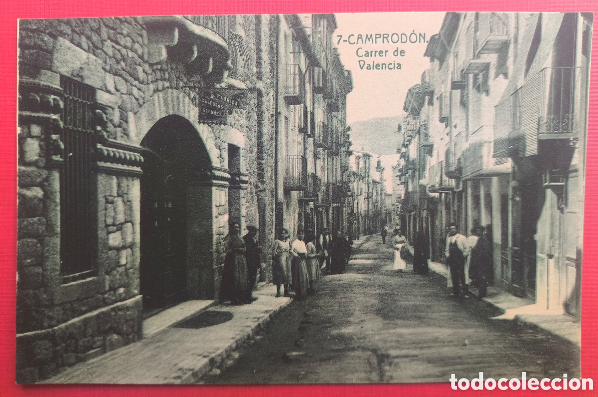 Postales: CAMPRODON CARRER VAL&Egrave;NCIA NCIA POSTAL ANIMADA FOTOTIPIA GIRONA C. 1915