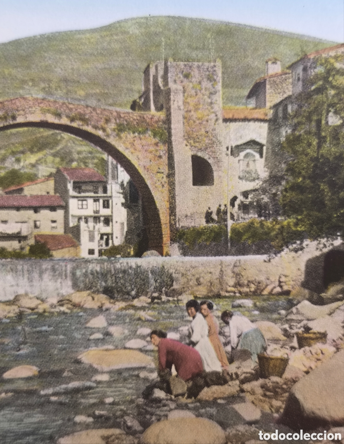 Postales: CAMPRODON PONT NOU POSTAL A COLOR GIRONA CIRCULADA 1923