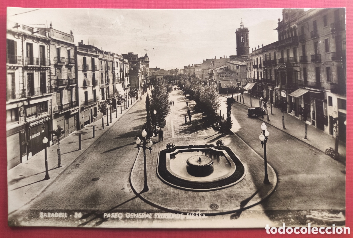 Postales: SABADELL POSTAL FOTOGR&Aacute;FICA PASSEIG PLA&Ccedil;A MAJOR POSTAL FOTOGR&Aacute;FICA VALL&Egrave;S C. 1955