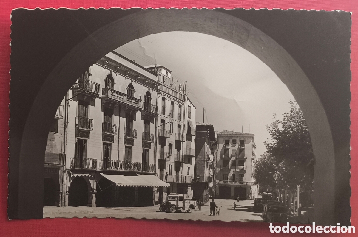 Postales: BALAGUER PLA&Ccedil;A MERCADAL POSTAL FOTOGR&Aacute;FICA LLEIDA C. 1955