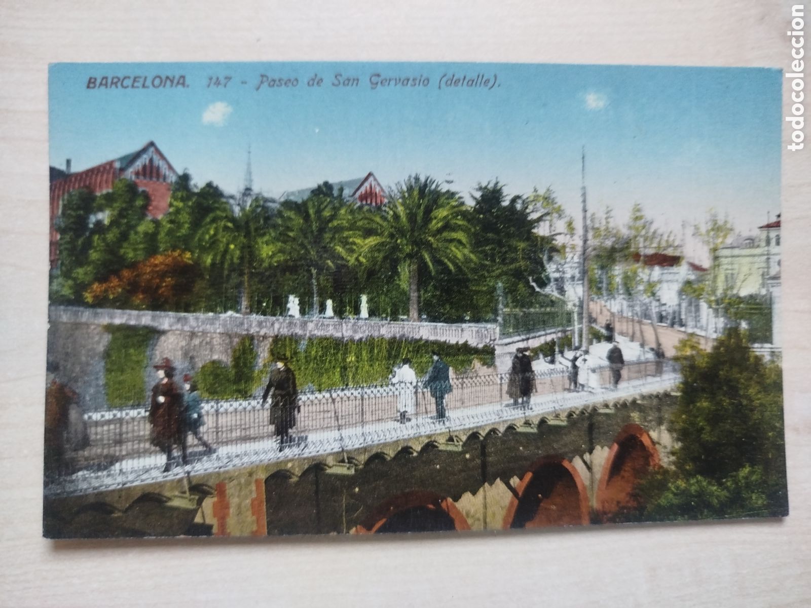 Postales: Postal Antigua Barcelona - Paseo de San Gervasio - Ed. Venini - Coloreada